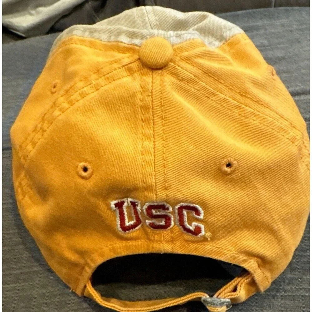 USC Trojans Hat Mens Strapback Yellow Red Beige Captivating Brand Adjustable‎